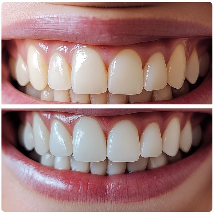teeth whitening before after